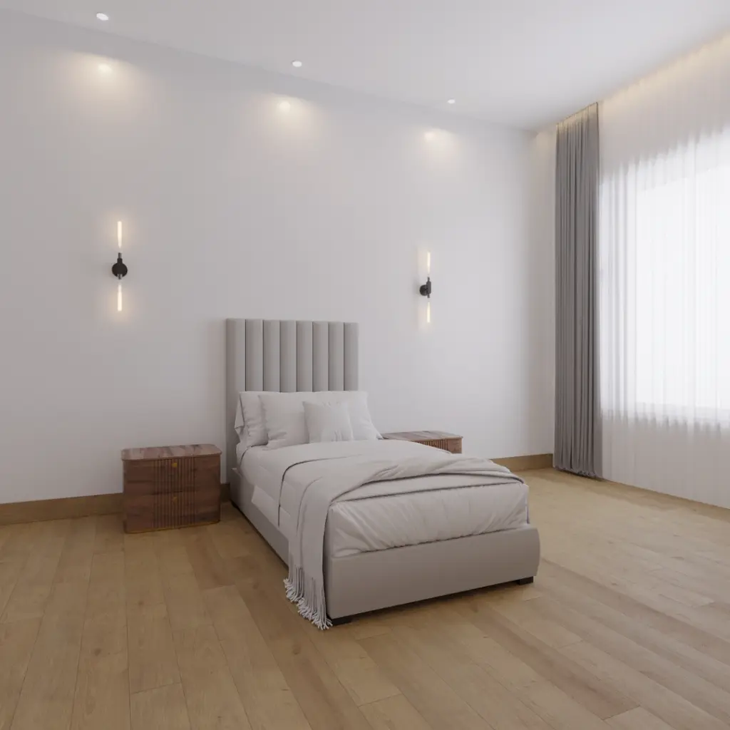 WALL FURNITURE PANELING® Beds 120, Cama de diseño con Cabecera 15 de tapicería de Calidad Superior + Base de cama Reforzado con angulos de Acero + Somier de Alta Resistencia
